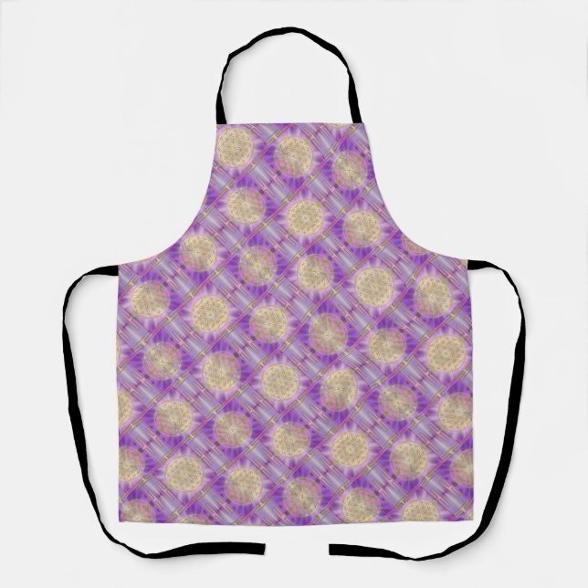 Delantal FLORES DE LA VIDA - Yantra patrón ininterrumpido (Anverso)