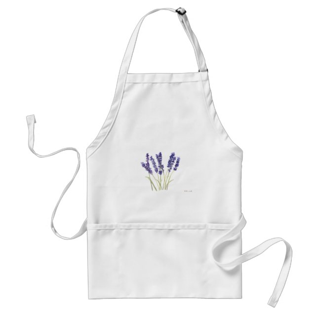 Delantal Flores de lavanda lavanda lavanda francesa (Frente)