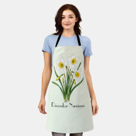 Delantal Flores de Narciso de Diciembre