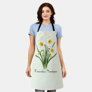 Delantal Flores de Narciso de Diciembre