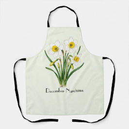 Delantal Flores de Narciso de Diciembre