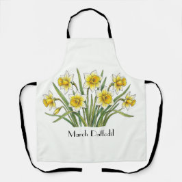 Delantal Flores de Narciso de Marzo 