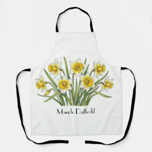 Delantal Flores de Narciso de Marzo 