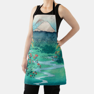 Delantal Flores de otoño y Fuji, Hiroshige, Ukiyo-e