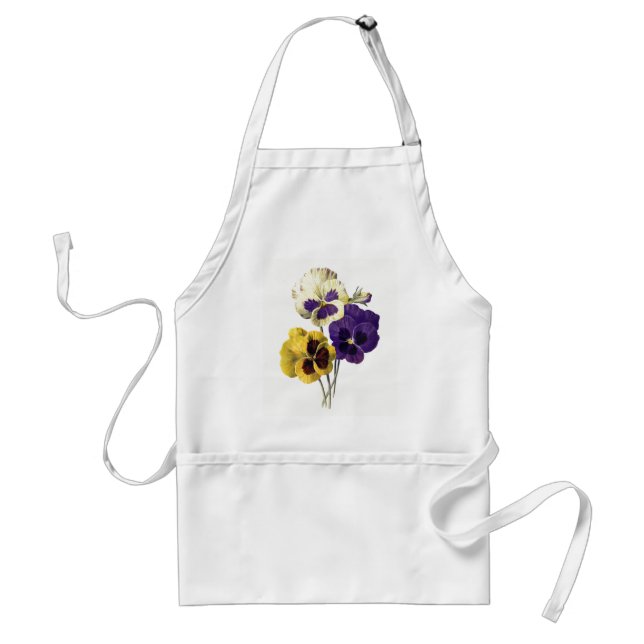 Delantal Flores de Pansy Vintage (Frente)