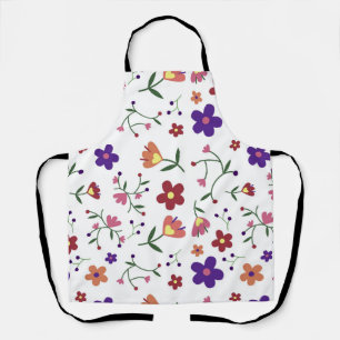 Delantal flores de patrón-