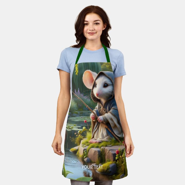 Delantal Flores de pesca de ratones triturados (Gastado)