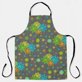 Delantal Flores de punta de felpa - Patrón Emmy