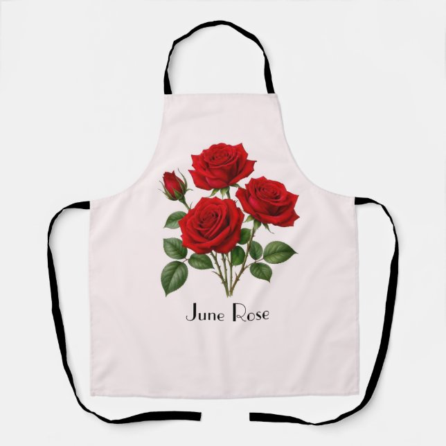 Delantal Flores de Rosa de Junio  (Anverso)