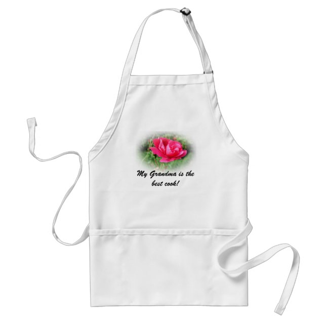 Delantal flores de rosa rosa silvestre (Frente)