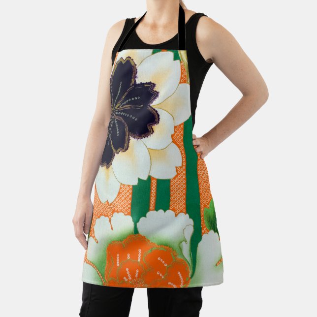 Delantal Flores, diseño japonés (in situ)