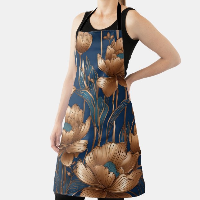 Delantal Flores doradas (in situ)