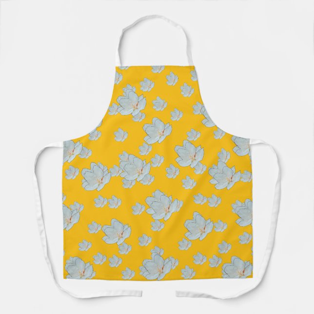 Delantal Flores en amarillo (Anverso)