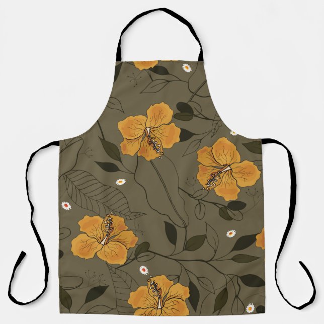 Delantal Flores en flor sin fisuras (Anverso)