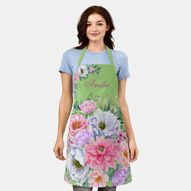 Delantal Flores Fiestas del Green Summer Garden (Gastado)