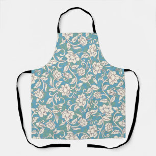 Delantal Flores giratorias amarillas y azules
