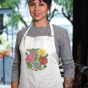 Delantal flores húngaras