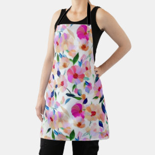 Delantal Flores Lucidas Apron Floral Colorido