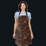Delantal Flores marrones de vacas occidentales<br><div class="desc">Flores marrones de vacas occidentales bohemias</div>