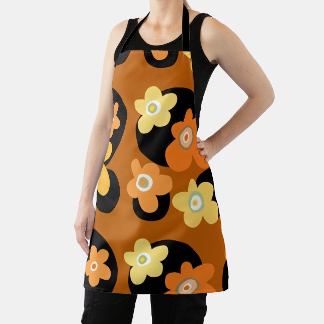 Delantal Flores naranjas y amarillas (in situ)