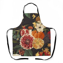 Flores otoñales, hierbas y setas.