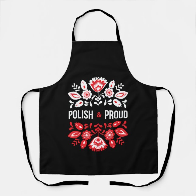 Delantal Flores polacas y orgullosas de Polonia Polska (Anverso)