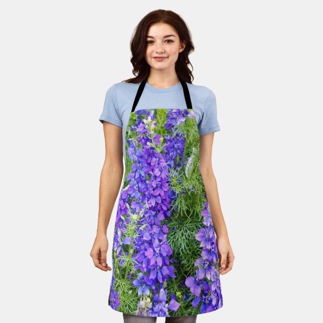 Delantal Flores Purple Clematis En Bloom, Apron Impresión C (Gastado)