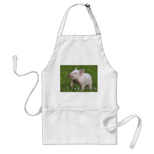 Delantal Flores que huelen del cochinillo blanco