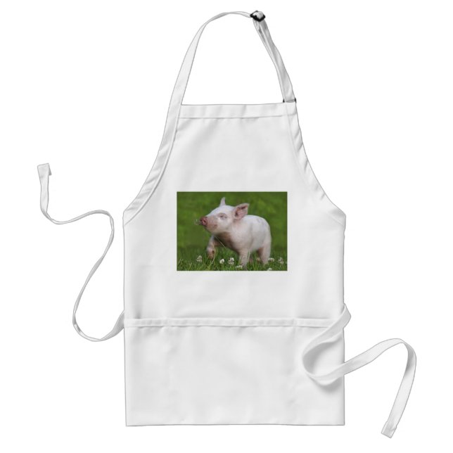 Delantal Flores que huelen del cochinillo blanco (Frente)