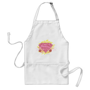 Delantal Flores rosadas de Supergirl