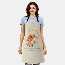 Delantal Flores silvestres acuáticas hojas otoño citas de o