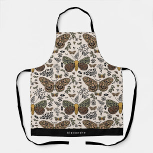 Delantal Flores silvestres bohemias modernas patrón abstrac