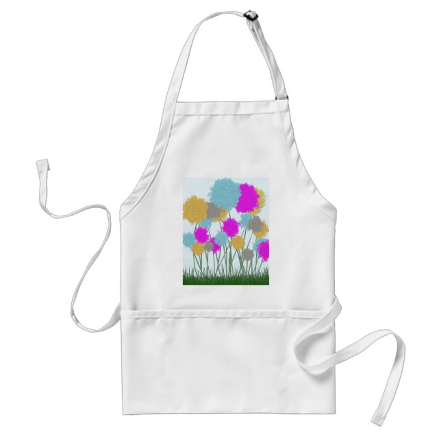 Delantal Flores silvestres de bonito (Frente)