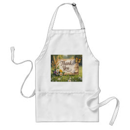 Delantal Flores silvestres dibujadas a mano, tallos de trig