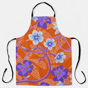 Delantal Flores silvestres florecientes decorativas. Bac fl