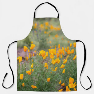 Delantal flores silvestres hermosas y aromáticas que crecen