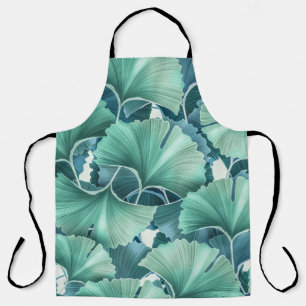 Delantal Flores tropicales, hojas, fondo continuo