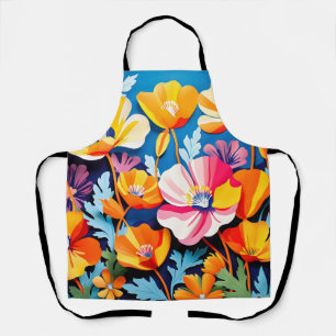 Delantal Flores vibrantes de California