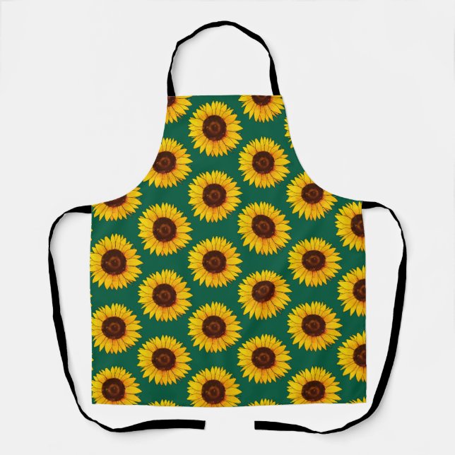 Delantal Flores Vibrantes de Girasoles Amarillos (Anverso)