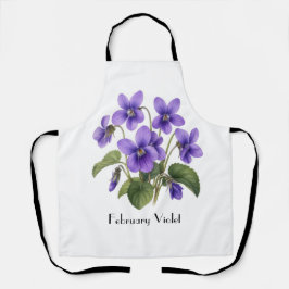 Delantal Flores Violetas de Febrero