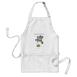Delantal Flores violetas púrpura lugar Apron