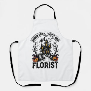 Delantal Florista de Halloween Bruja Vintage Camiseta Casa
