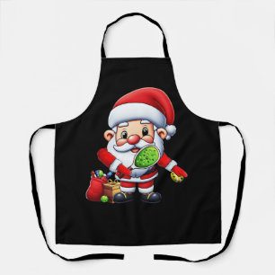 Delantal Flosante Santa Pickleball Player Merry Christmas P