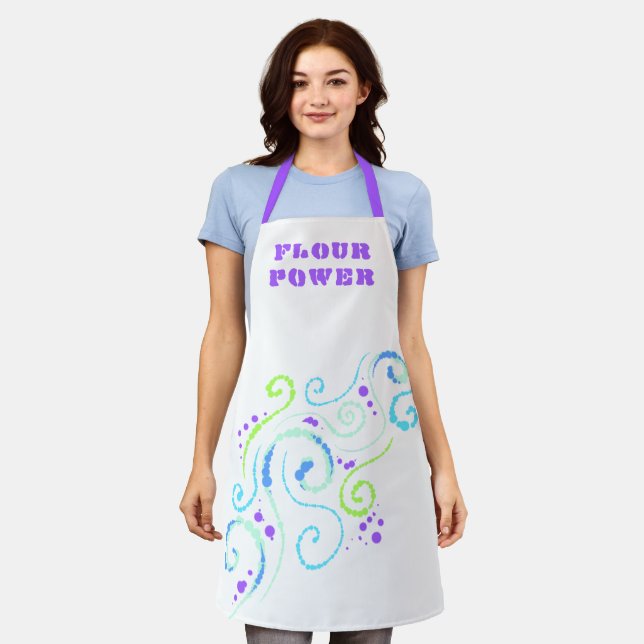 Delantal Flour Power Bonito Swirls Apron (Gastado)