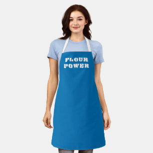 Delantal Flour Power Bright Blue Baking Apron