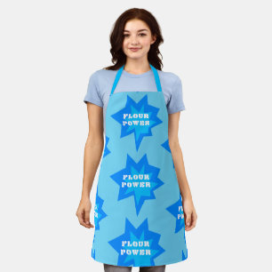 Delantal Flour Power Fun Blue Apron