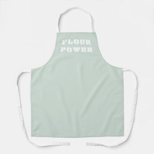 Delantal Flour Power Funny Light Sage Green Apron