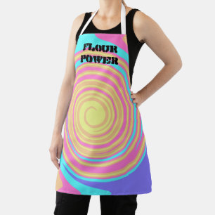 Delantal Flour Power Funny Psychedelic Retro Apron