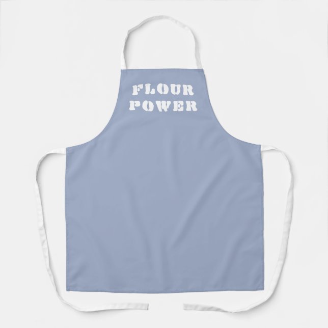 Delantal Flour Power Periwinkle Blue Baking Apron (Anverso)