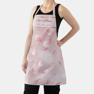 Delantal Flower Petals Faux Relieve metalizado Apron